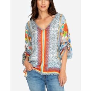 Johnny Was 100% silk top size small